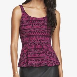 Express Back Zip Peplum Top Size Small